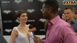 'Dark Knight Rises' Premiere: Anne Hathaway Wears Wedding White