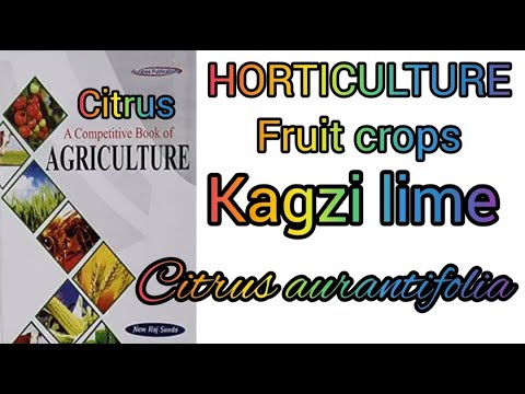 KAGZI LIME - CITRUS FRUIT | HORTICULTURE - NEMRAJ SUNDA | LECTURE MONDAY - Enjoy & Learn with Shalvi