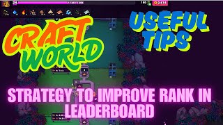 Craft World Useful tips to Airdrop :How to improve  your rank in leaderboard