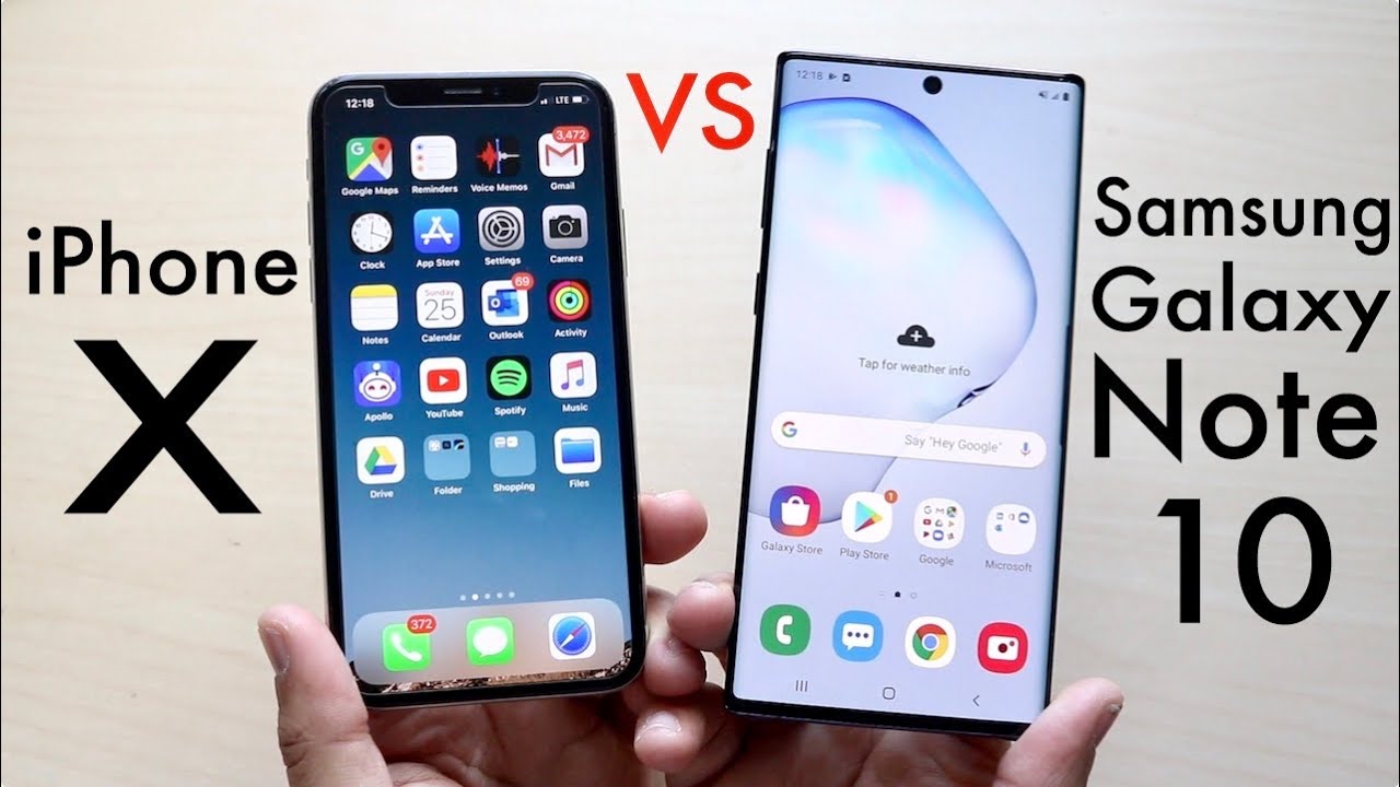 Samsung Galaxy Note 10 Vs iPhone X! (Comparison) (Review)