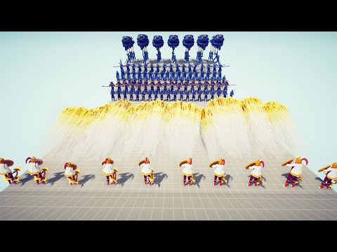 10x RADIANT GLAIVE GOD vs 50x UNITS - Totally Accurate Battle Simulator TABS