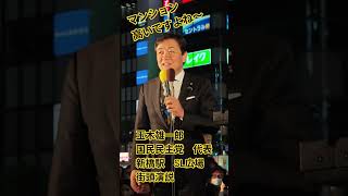 マンション高いですよね～　玉木雄一郎　国民民主党　代表　新橋駅　SL広場　街頭演説【ちんあなご】