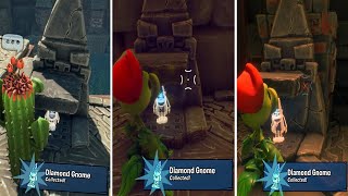 All 3 DIAMOND GNOME Puzzle Locations - Plants vs Zombies Battle For Neighborville (Town Center)