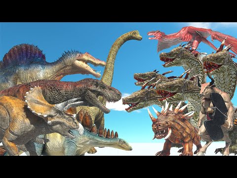 ALL FANTASY CREATURE VS  CARNIVOROUS DINOSAURS BATTLE || ANIMAL REVOLT BATTLE SIMULATOR