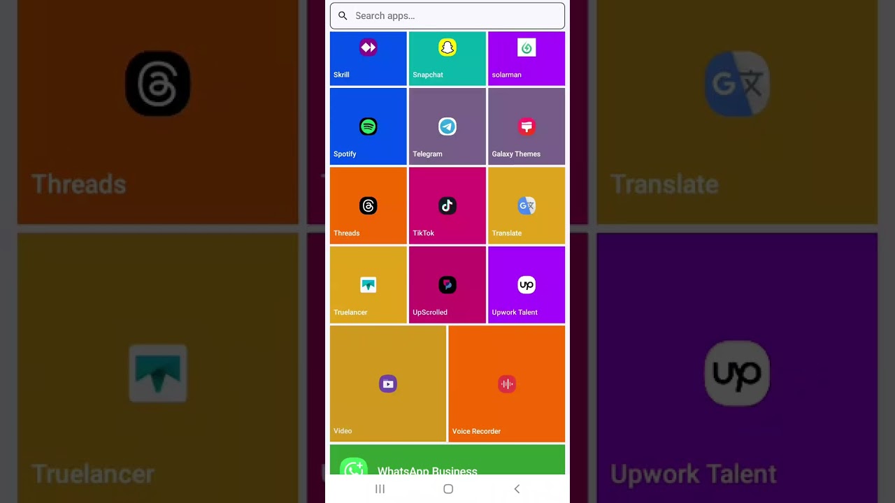 Android luncher app thumbnail