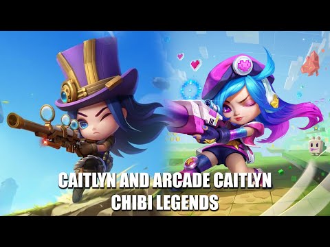 Caitlyn Chibi and Arcade Caitlyn Chibi Legend // Battle of Golden Spatula (Chinese/Tencent TFT)