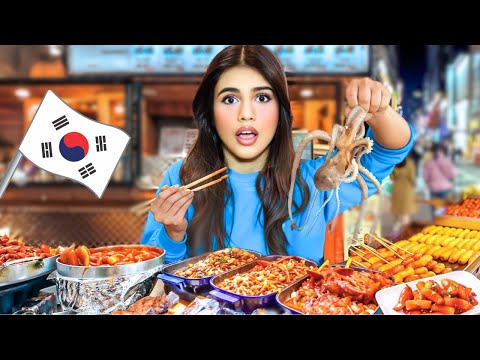أكلت أغرب أكل شوارع في كوريا | ومرضت ! 😭