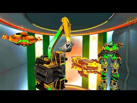 Grand Excavator Robot Car UFO Transform Game 2021 - Android Gameplay