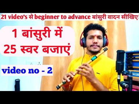 How to play all swar on flute|| lesson 2|| saptak lesson on flute || #flute