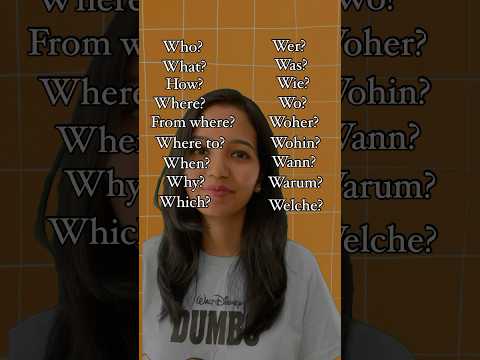 🇩🇪Wh questions in German. #learngermanathome #deutschlernen #indianingermany #easygerman #german