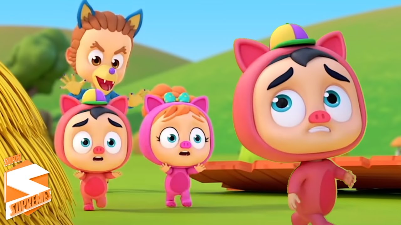 Os 3 Porquinhos | Historia completa | Desenho animado infantil com Super Supremes Português