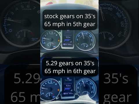 Tacoma 5.29 gears vs Stock #offroadoverland #tacomaoffroad #tacomamods #gears