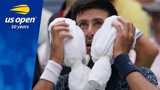 Novak Djokovic Battles The Heat And Marton Fucsovics in R1 on Arthur Ashe Stadium - US Open 2018