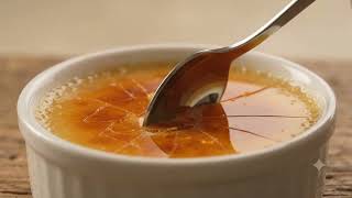 O barulhinho dessa crosta é perfeito 🍮🔊 #shorts  #asmr  #cremebrulee #sobremesa