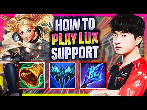 LEARN HOW TO PLAY LUX SUPPORT LIKE A PRO! - T1 Keria Plays Lux Support vs Karma! | Season 2023