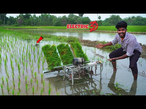 Electric Rice Transplanter Machine.! நெல் நடவு இயந்திரம்💯 | Paddy Transplanter | Mr.Village Vaathi