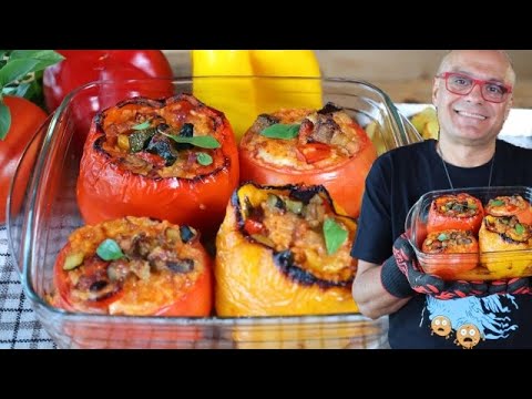 PEPERONI RIPIENI DI RISO E VERDURE ricetta peperoni ripieni al forno