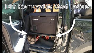 DIY Removable Rear Seat Delete for Overlanding/Camping