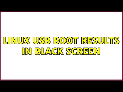 Linux USB Boot results in black screen