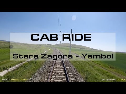 Bulgarian Railways: Stara Zagora - Yambol from the driver's view