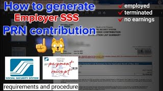 How to generate PRN Contribution || Employer