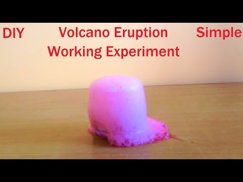 volcano eruption working model making diy science project howtofunda geography project