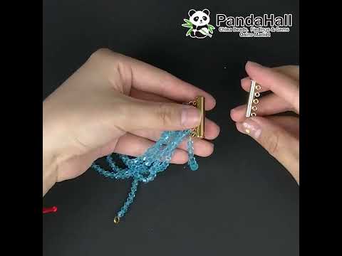 Guide to use Slide Lock Clasps (KK-D474-G-NF) #pandahall #diy #jewelryfindings #jewelrymaking