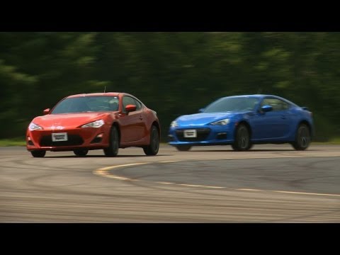 Scion FR-S vs Subaru BRZ at Consumer Reports test track | Consumer Reports Video