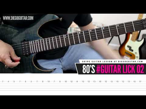 80s Guitar Lick - Malmsteen Classical Phrases | Alternate Picking
