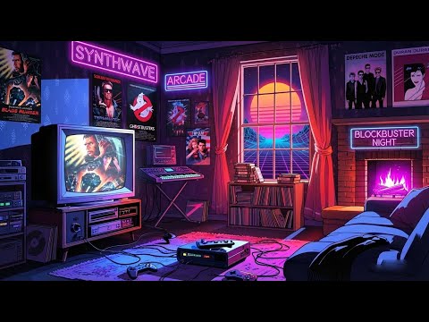 Retro Blockbuster Movie Night 📀 Synthwave • Retrowave • 80s Synthpop Holiday Mix