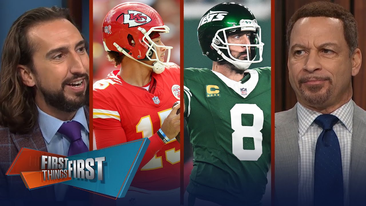 Jets manhandle Patriots, Rodgers pushes Saleh, Expect a Chiefs blow-out? | FIRST THINGS FIRST
