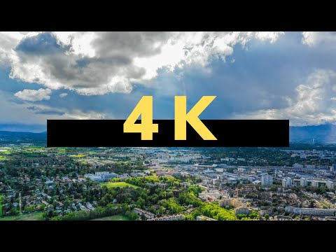 Geneva Switzerland 4K DRONE FLIGHT