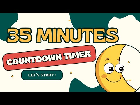 HALF MOON COUNTDOWN ! 35 MINUTES 35:00 🌝 countdown timer from 35 minutes to zero in minutes