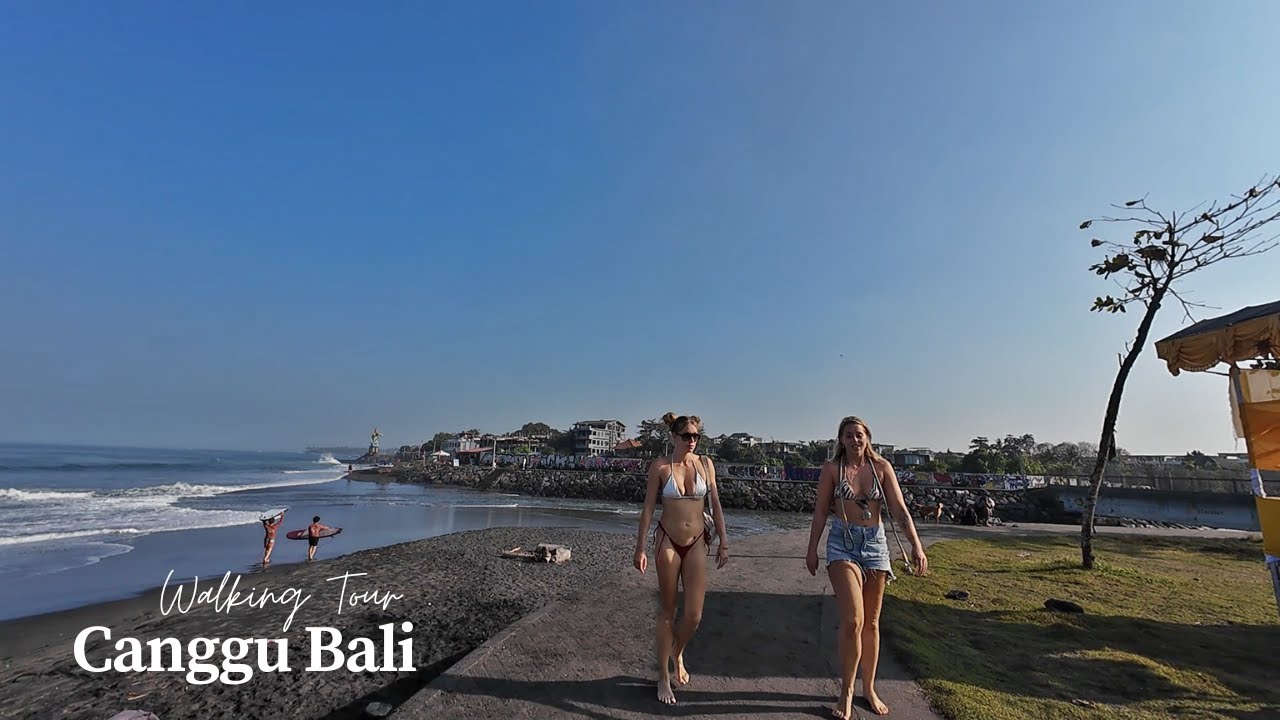 Experience a stroll around Canggu Beach.