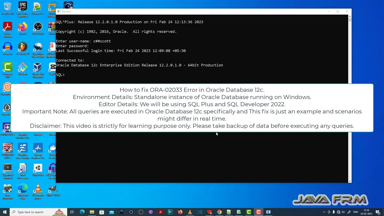 Watch video ORA-02033: a cluster index for this cluster already exists - Oracle Database 12c Error Messages Now ORA-02033: a cluster index for this cluster already exists - Oracle Database 12c Error Messages