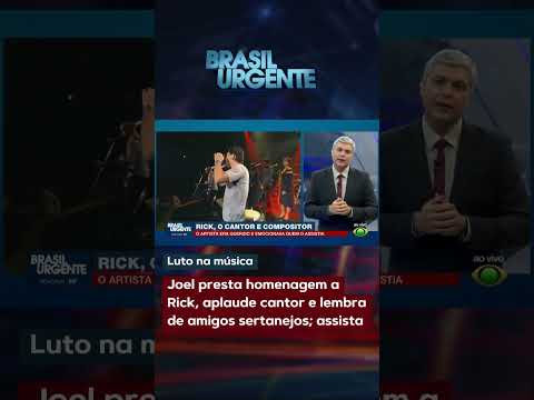 Joel presta homenagem a Rick, aplaude cantor e lembra de amigos sertanejos; assista