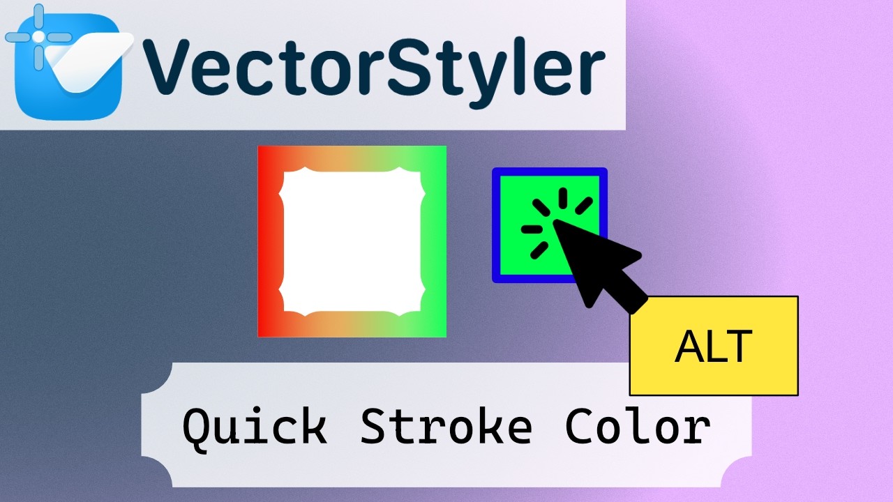 VectorStyler | Quick Stroke Color | Alt-Click Color Palette
