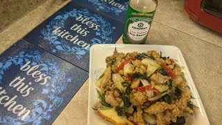 Chinese Food : Chicken Fried Rice With Bok Choy