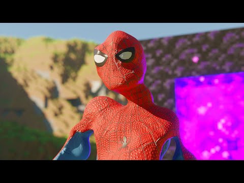 Spooder-Man Enters The Minecraft Dimension