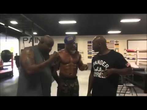 Evander Holyfield and Riddick Bowe reunited by Shannon Briggs