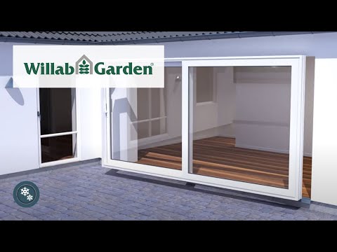 Montera Fasadparti - WG 100 isolerat lyftglidparti - Willab Garden