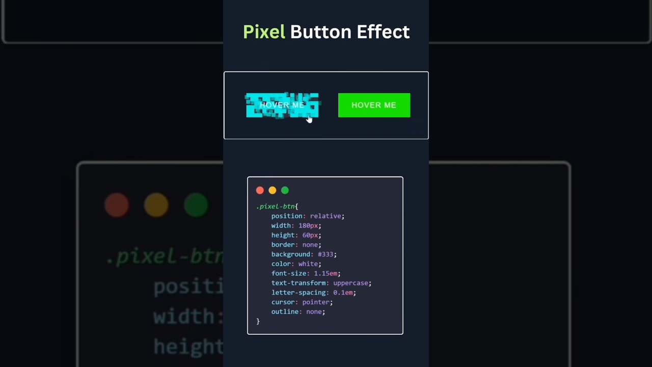 pixel button effect #css #webdesigntutorial
