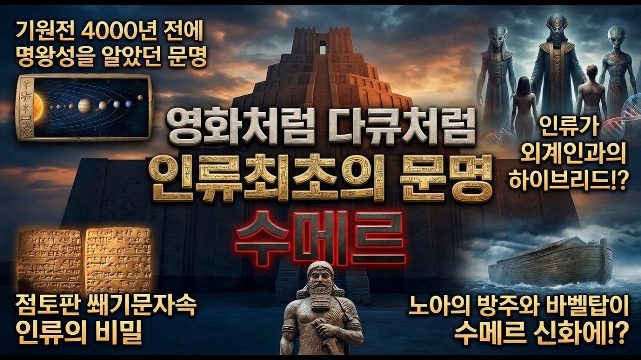 [인류최초 수메르 문명]과연 인류는 진화한것인가? 수메르 점토판 쐐기문자속 비밀여행! 기원전 4000년 메소포타미아 문명을 보다! 대홍수,바벨탑이 수메르 신화속에? 종교의 모태!