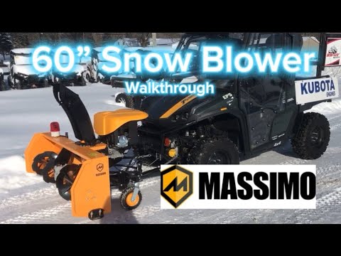 Massimo 60” Snowblower walkthrough.  Up close and all you need to know!