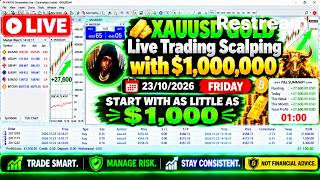 XAUUSD GOLD Live Trading Scalping with 1,000,000 | 23/10/2026 | Friday
