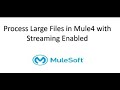 Mule-4| Process Large files using mule 4 with streaming enabled
