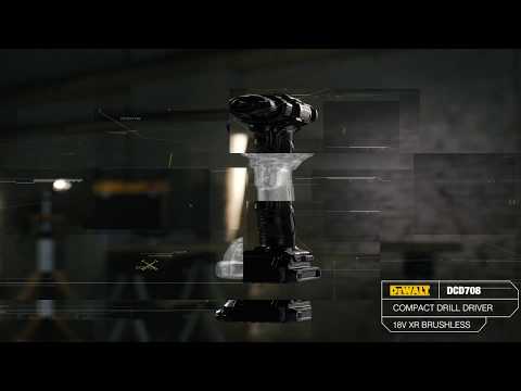 Akumuliatorinis suktuvas-gręžtuvas DeWalt DCD708D2T-QW 18V, 2 Ah video