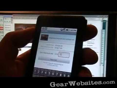 Bidding on eBay with a Droid