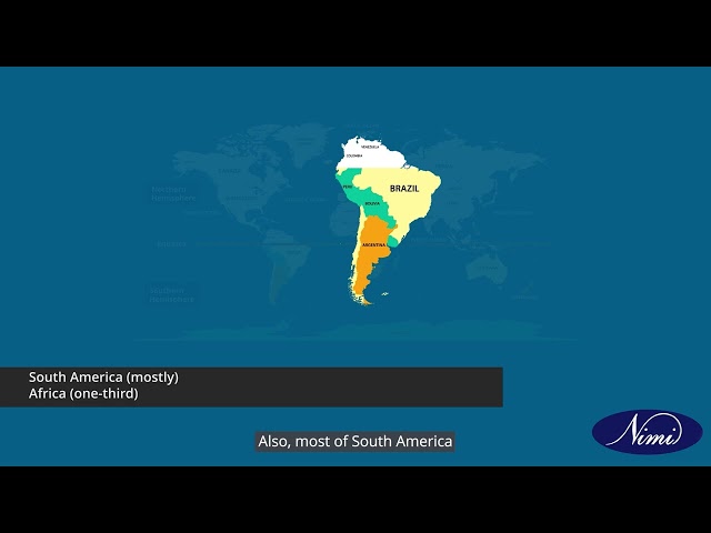 Observe on globe which countries are in northern and southern hemisphere
