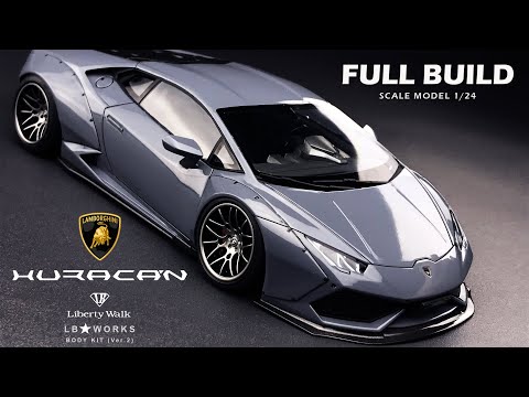 Lamborghini Huracan | LB*Works | Aoshima | 1/24 | Scale Model Building | ASMR |
